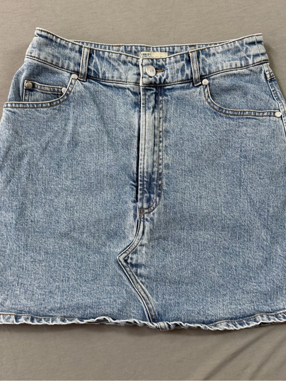 Pilcro Anthropologie Acid Wash Denim Mini Skirt 6